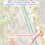 Blansko - přemostění plán mapa.gallery